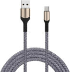 Thunder Germany MCS-C40 Textilborítású, extra-ellenálló USB-C Gyorstöltő (2m) - thundergermany