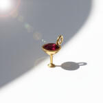 KÁRPÁTHY ékszer Koktélpohár charm, aranyozott