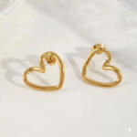 KÁRPÁTHY ékszer Heart Shape aranyozott fülbevaló