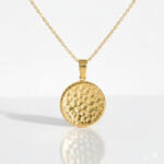 KÁRPÁTHY ékszer DIY Kalapált Kör nyaklánc - aranyozott