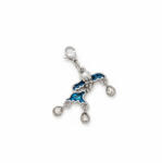 KÁRPÁTHY ékszer Blue Koi charm - fehérarany, aranyozott