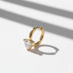 KÁRPÁTHY ékszer Crystal fülbevaló - háromszög, aranyozott