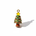 KÁRPÁTHY ékszer Karácsonyfa charm - aranyozott, zománcozott