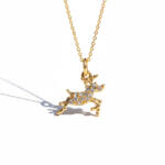 KÁRPÁTHY ékszer DIY Kristály rénszarvas nyaklánc, aranyozott