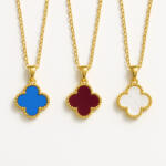 KÁRPÁTHY ékszer Clover nyaklánc, aranyozott