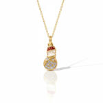 KÁRPÁTHY ékszer DIY Hóember kristály nyaklánc - aranyozott