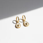 KÁRPÁTHY ékszer Avokádó fülbevaló, aranyozott