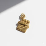 KÁRPÁTHY ékszer Csokoládé charm, aranyozott