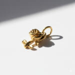 KÁRPÁTHY ékszer Rózsa charm, aranyozott