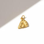 KÁRPÁTHY ékszer Pizzaszelet charm, aranyozott