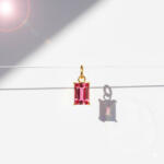 KÁRPÁTHY ékszer Július kristály charm, aranyozott