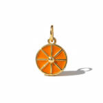 KÁRPÁTHY ékszer Narancsszelet charm, aranyozott