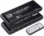 Thunder Germany SWP-204, 2×4 HDMI 4K kapcsoló és elosztó, audió leválasztó + távirányító - thundergermany
