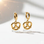 KÁRPÁTHY ékszer Perec alakú aranyozott fülbevaló