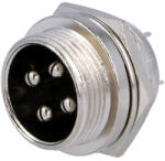 Thunder Germany GX16-4PM Keverő tápcsatlakozó beépíthető ALJZAT, ipari csatlakozó 4 pólusú - thundergermany