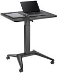 Maclean MC-453 B Mobile Laptop Desk with Pneumatic Height Adjustment, Laptop Table with Wheels, 80 x 52 cm, Max. 8 kg, Height Adjustable Max. 109 cm (Black) (MC-453B) - digitzone