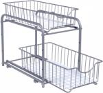 SONGMICS konyhai polc, ezüst metál, acél, kihúzható, ipari stílus (654HGFDS4)