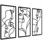  Kép Áttört Fali Dekoráció, 90×60cm, fekete vagy fehér (OBRAZY DO SALONU TRYPTYK NA ŚCIANĘ KUCHNI)