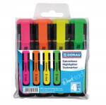 DONAU szövegkiemelők, 4db, többféle színben (7358904PL-99)