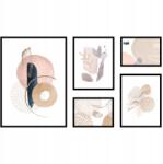  Dekorációs poszterek szett, 5db, 50x70cm, 30x40cm, 21x29.7cm, absztrakt minták (Plakat grafika abstrakcja xxl)