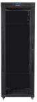 Lanberg 19 szabadon álló rack szekrény 42U/800X1000 üvegajtó, lapraszerelt, LCD kijelző, fekete V2 (FF01-8042-12BL)