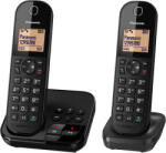 Panasonic Телефон Panasonic с AB KX-TGC422GB Duo, черен (KX-TGC422GB) Телефонни апарати