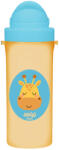 Wee Baby Чаша със сламка Wee Baby - Friends, 300 ml, жираф, оранжева (395)