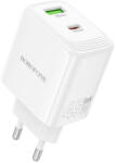 BOROFONE Fali töltő BN30 Cargador GaN - USB + Type C - QC 3.0 PD 45W fehér
