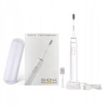 SHONA Sonic elektromos fogkefe, felnőtteknek, SHONA, Sonic Pro White, 42 000 pulzáció/perc, 15 program, 800 mAh, 2 fej, Fehér
