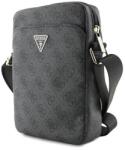 GUESS pu 4g triangle logo kézitáska álló, univerzális, 8", bőr hatású, vállpánt, fekete (904946)