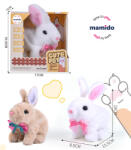 Mamido Iepure de pluș interactiv cu lăbuțe mobile, cap care dă din cap și efecte sonore