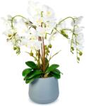  Műnövény dekoráció - Fehér orchidea - 83 cm