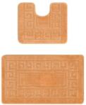 Delta Carpet Set 2 Covorase pentru Baie, Salmon, 50 x 80 cm, 40 x 50 cm, Antiderapante, Ethnic 2589 (ETHNIC-2589-SALMON-5080) Covor baie