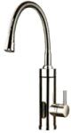 Z-inox Robinet Electric Bucatarie, Argintiu, Ecran Digital, Inox, Incalzire Instanta, Putere 3000W (ZLN-ZLN7873)