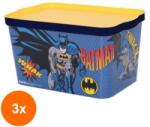 Tuffex Set 3 x Cutie pentru Depozitare cu Capac, Batman, 2.30 l, Tuffex (GUJ-3xTP597/BATMAN)