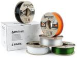 Spectrum Filament Spectrum Premium PCTG 5x250g, mix, Alb Arctic, Negru Trafic, Portocaliu Pur, Verde Transparent, Premium Clear