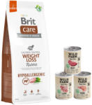 Brit BRIT CARE Fogyókúrás nyúl 12 kg+Vad farm pástétom ízek keveréke 3x400 g
