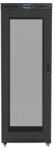 Lanberg 19" szabadon álló rack szekrény 42U/800X800 perforált ajtó, lapraszerelt, LCD kijelző, fekete (FF01-8842-23BL) - compzone