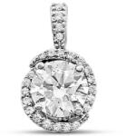 ÉkszerM Fehérarany Köves Medál AU 96175