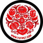 MONTANA DOG - Etichete grafice pentru hamurile Yutipet RnD, mărimea XXS-S2 (Motiv floral popular roșu)