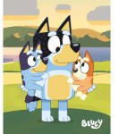 Halantex Bluey polár takaró 120x150 cm - Bingo, Dad és Bluey