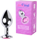 Desirel Pink Jewel M - anál plug (ezüst-pink) - szexvital