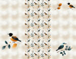 Takoy Panou huse cărucioare din poliester impermeabil 155x120 model - pasăre caramel
