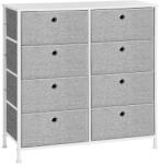 Artium Fiókos szekrény 80x30x82cm, Fém Vázzal, Szürke Színben AUK-E1024 Grey (artAUK-E1024-GREY)