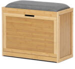  Natúr Bambusz Cipős Szekrény, Szürke Részletekkel. DR-N1014 GREY2 (artDR-N1014-GREY2)