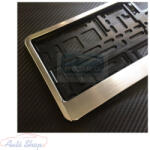  Rendszámtábla tartó, Rendszámtábla keret szálcsiszolt alumínium - ezüst