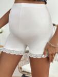 Shein Magas Derekú Kismama Rövidnadrág, XXL, fehér, csipkével