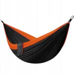  Kerti függőágy, 300×200cm, 300kg teherbírás, narancs-fekete szín (5906076407987)