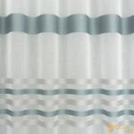  (5 szín) Tercia csíkos fényáteresztő függöny - Fehér alapon permetkék és fehér csík -320cm