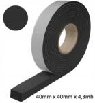 Penosil Tömítőszalag, 40mm×40mm, fekete, résszigetelés (Taśma Rozprężna 40mm x 40mm SZARA Penosil)